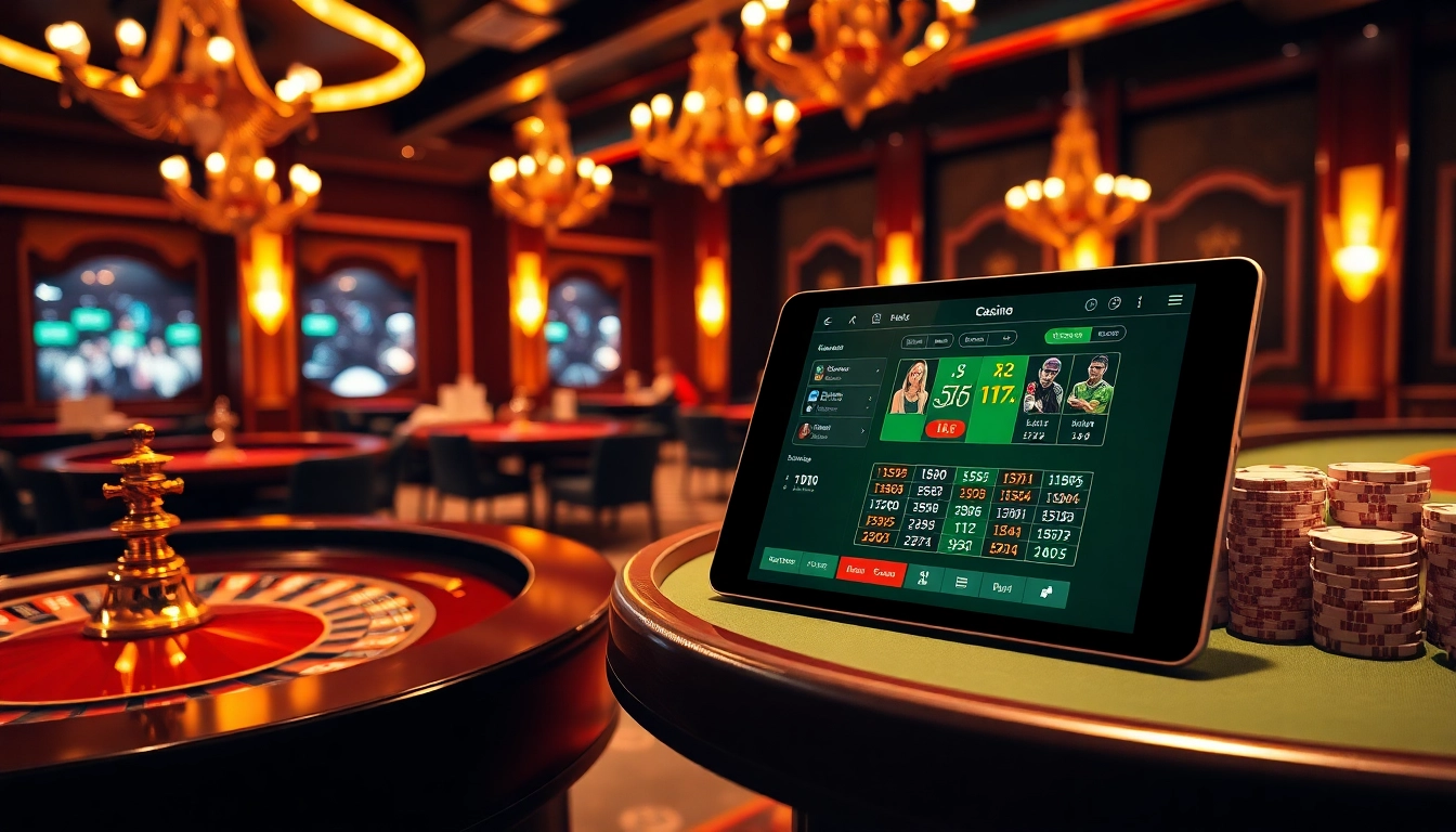 Experience luxury gambling excitement with online betting features at https://lu88.soccer/ with casino tables and poker chips.