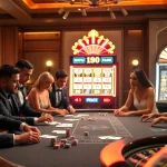 Nohu slots and poker players at a luxurious casino table capturing thrilling moments.