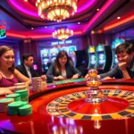Experience thrilling gameplay at https://nk88.sbs/ with poker chips and roulette excitement in a luxurious casino.