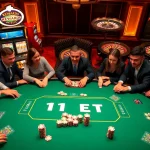 Experience the excitement of winning with 11bett.it.com at a vibrant poker table filled with action and luxury.