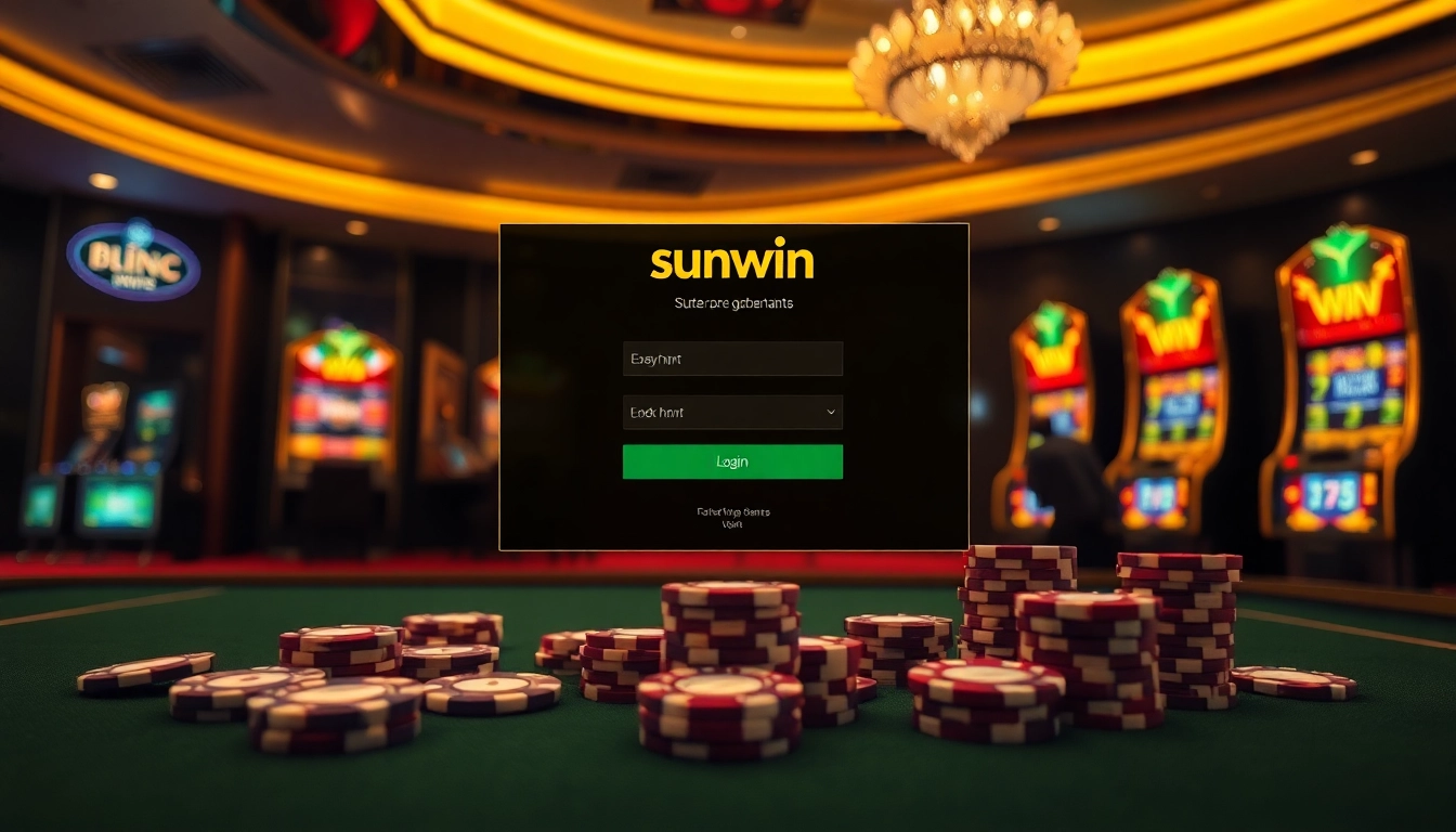 Login to Đăng nhập sunwin with excitement at a luxurious casino interface.