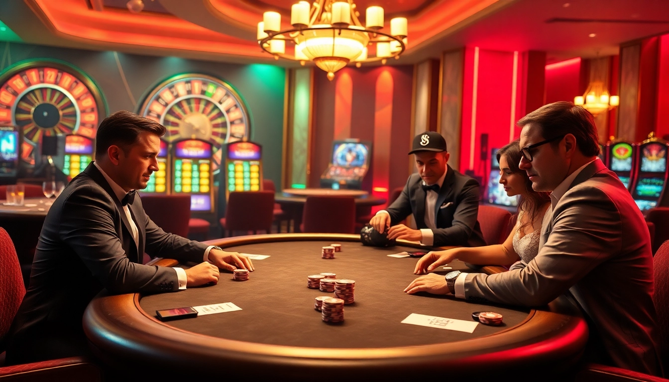 Experience the thrill of high-stakes gaming at fun79, featuring poker chips and a roulette wheel in a luxurious casino setting.