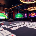 Engaging in đá gà trực tiếp betting at a luxurious casino table, surrounded by vibrant betting slips and dynamic screens.