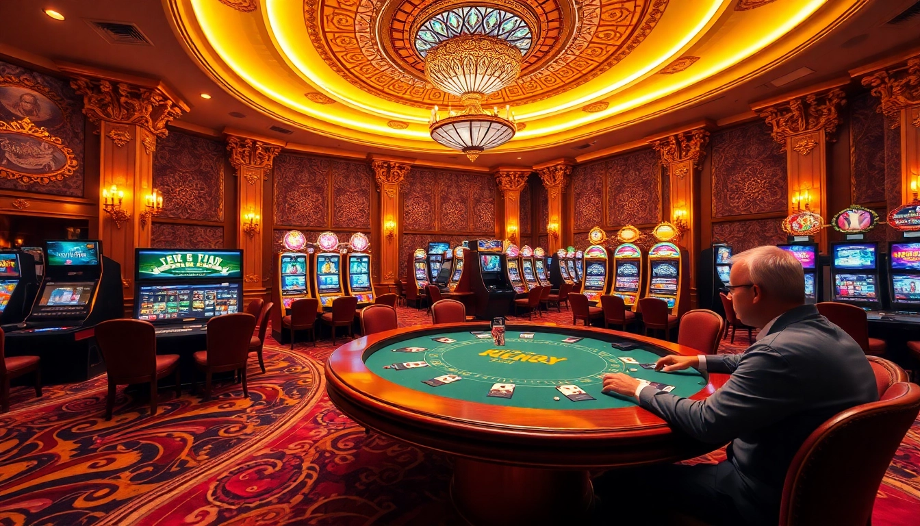 Experience the excitement of u31 เครดิตฟรี 188 in an elegant casino atmosphere with beautiful decor.