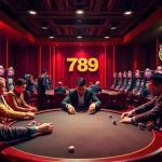 Engaging poker scene at 789bet casino, showcasing players and vibrant gaming atmosphere.