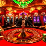 Gamblers enjoying a thrilling roulette game at a luxurious casino featuring 22JL.