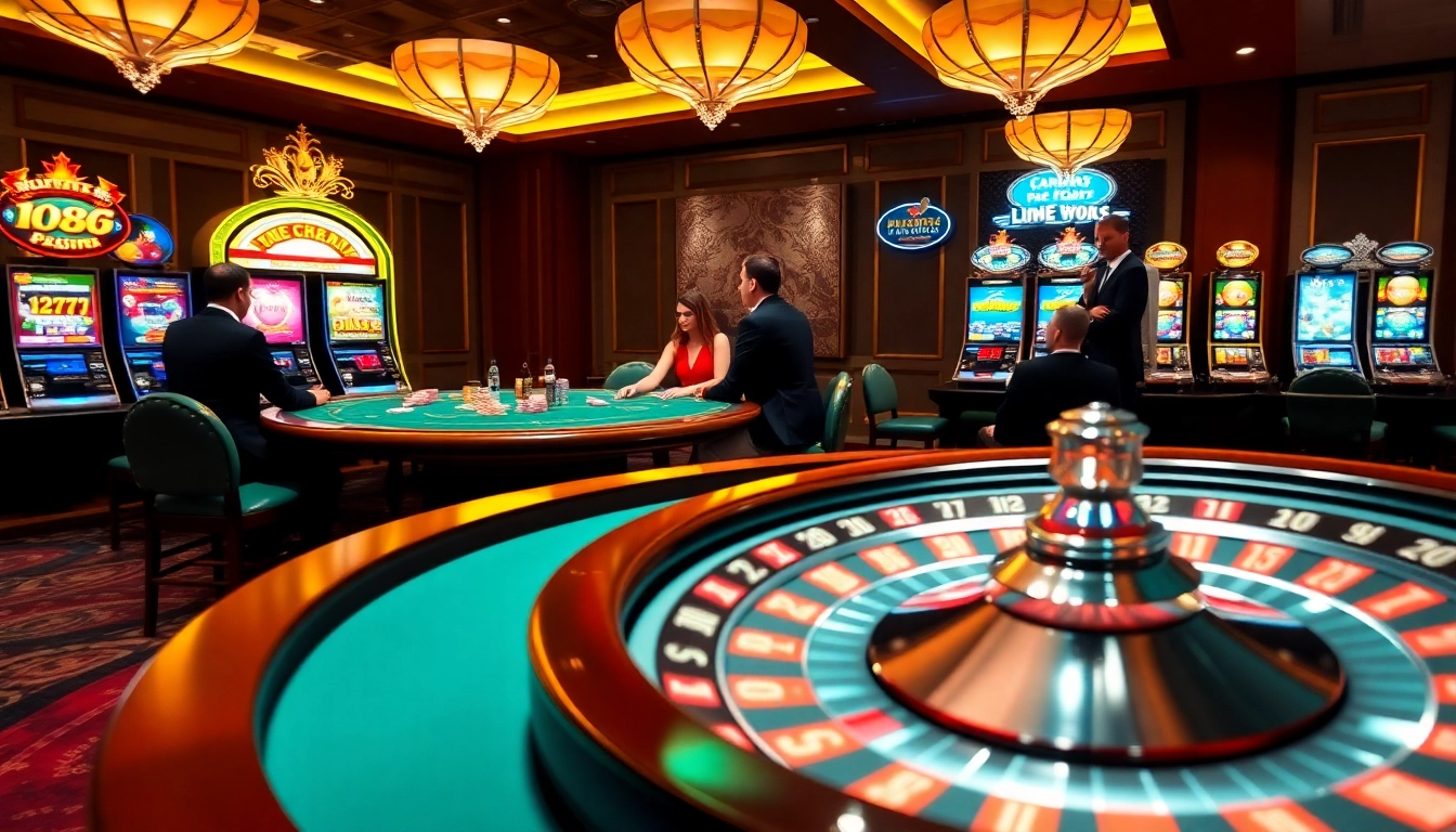 Feeling the thrill of gambling at KU88 with vibrant slot machines and an engaging poker game.