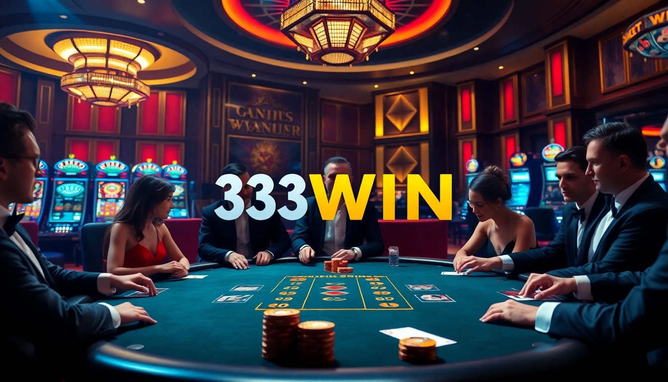 Experience excitement at 33WIN Casino with professional players at a high-stakes table.