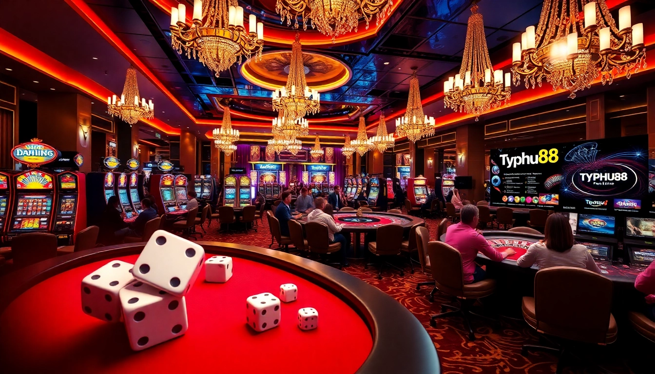 Experience the excitement of Typhu88 with vibrant casino games and professional gaming atmosphere.