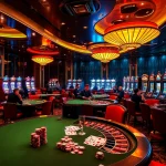Experience the excitement of hubet with players enjoying high-stakes action at luxury casino tables.