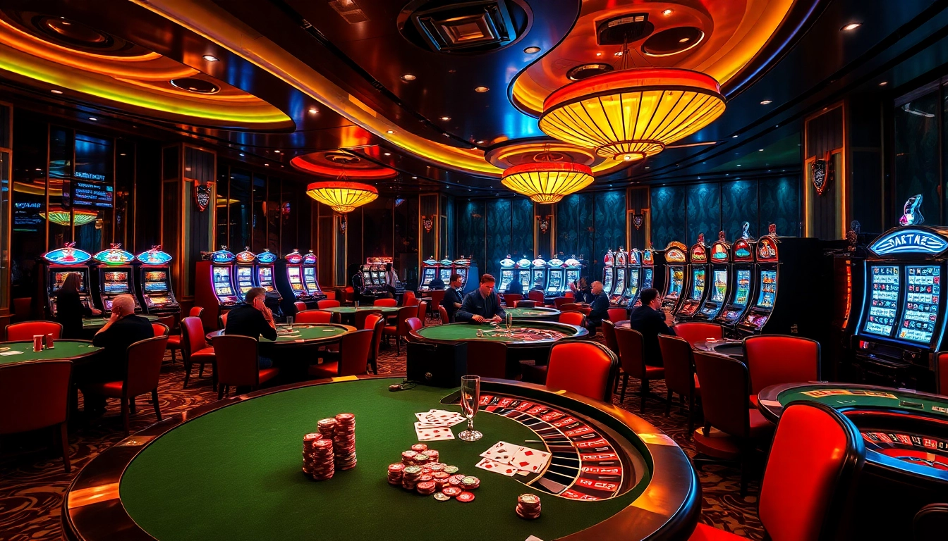 Experience the excitement of hubet with players enjoying high-stakes action at luxury casino tables.