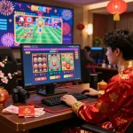 8KBET luxury gaming experience with festive Tết decorations and vibrant betting interface