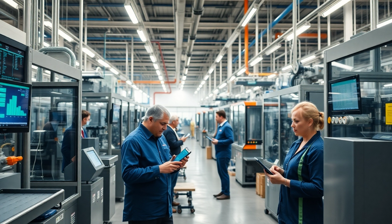 Seamless integration of paperless traceability software on a modern manufacturing floor, highlighting real-time data usage.