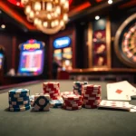 Engaging players at 789WIN's luxurious casino table with poker chips and a roulette wheel.
