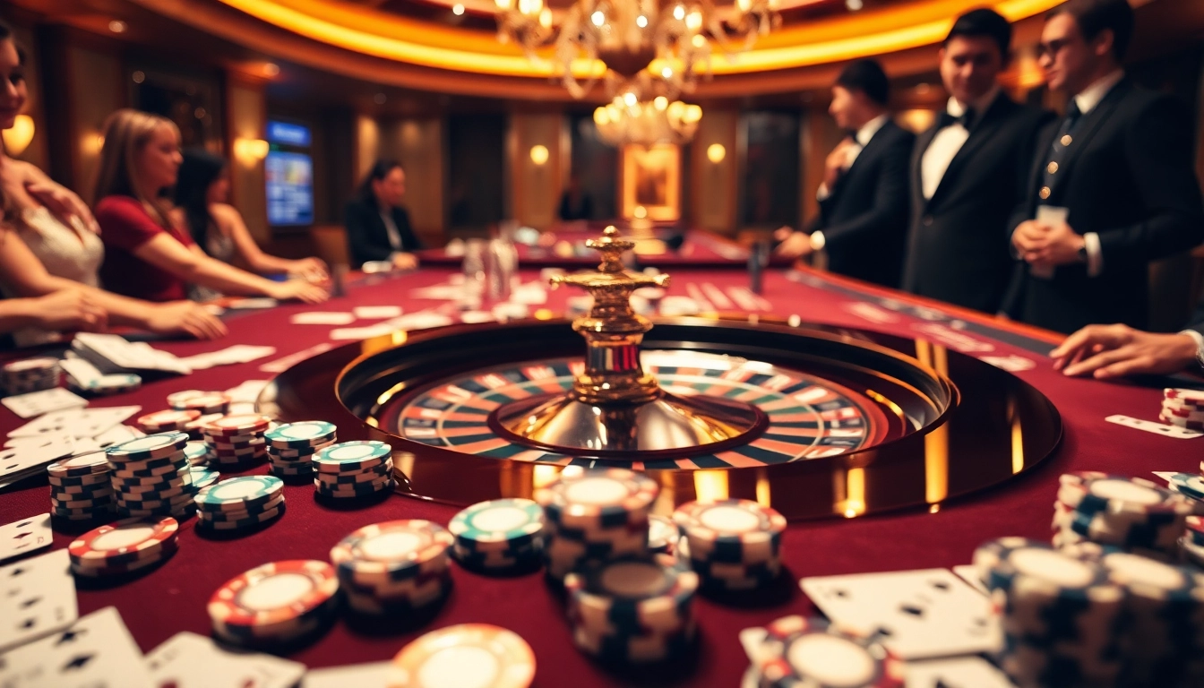 Experience thrilling gameplay at 98win with poker chips and roulette table.