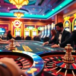 Engage in thrilling casino action at KM88 with vibrant poker chips and roulette wheels.