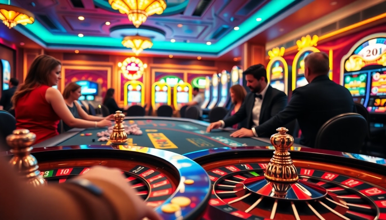 Engage in thrilling casino action at KM88 with vibrant poker chips and roulette wheels.