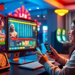 OPEN88 online gambling platform showcasing live casino games and vibrant slot machines.