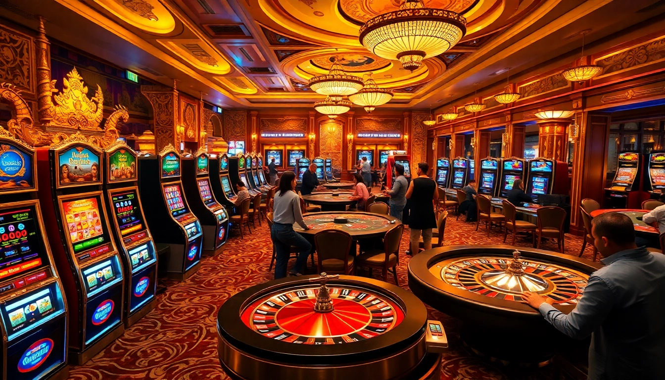 Experience excitement at U31 casino with vibrant gaming tables and slot machines.