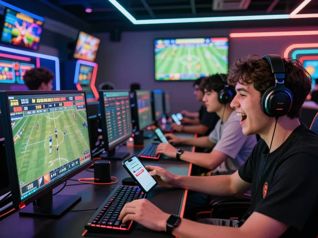 AZ888 online gaming scene highlighting players engaged in live betting and sports action.