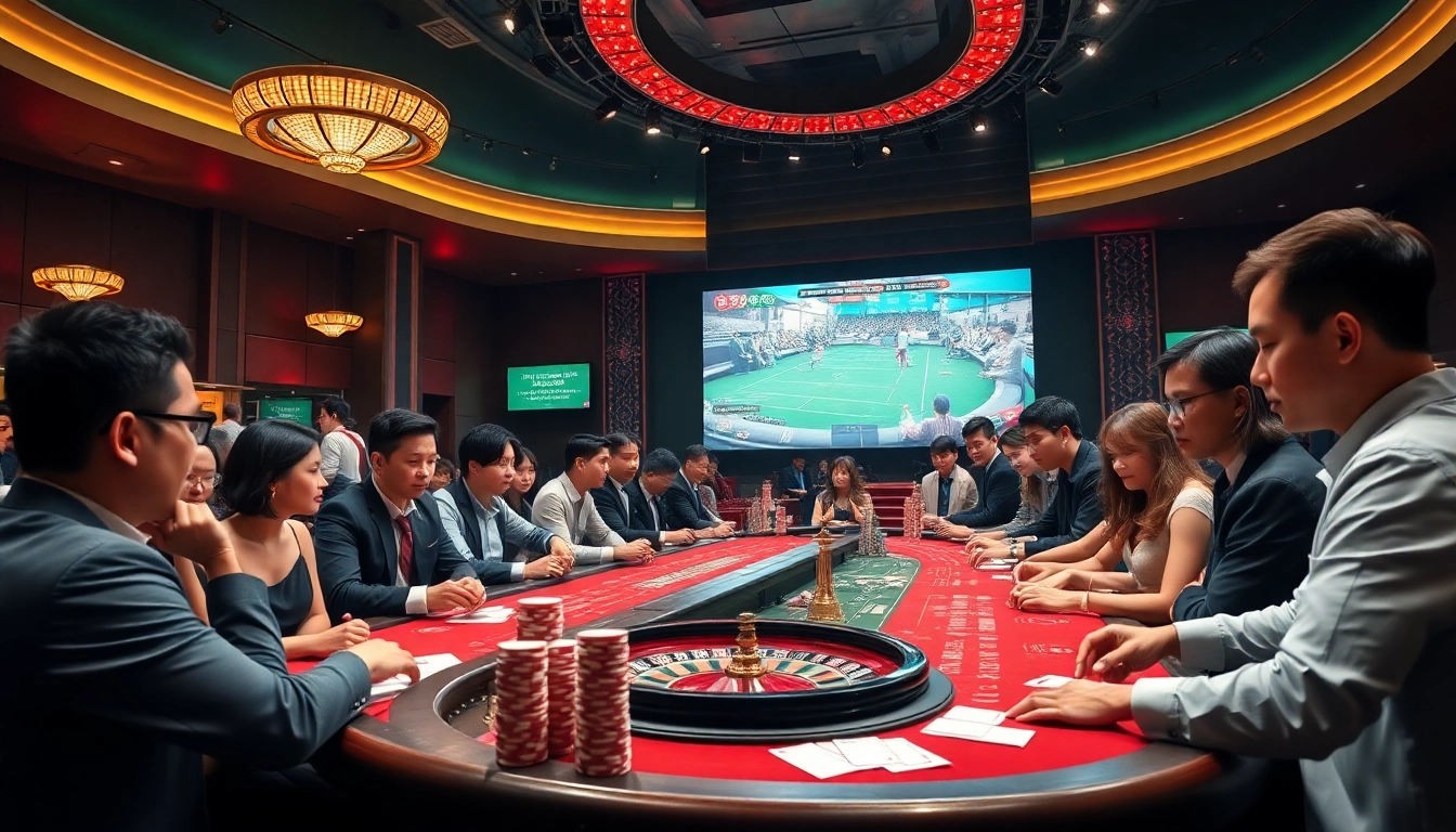 Watch a thrilling đá gà thomo match live, showcasing immersive casino excitement and engaged bettors.