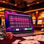 Engaging scene capturing Lô đề online betting excitement with vibrant casino elements.