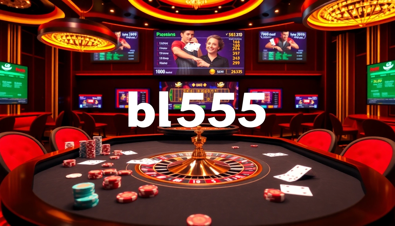 Engaging poker game at bl555, showcasing vibrant gaming elements and betting excitement.