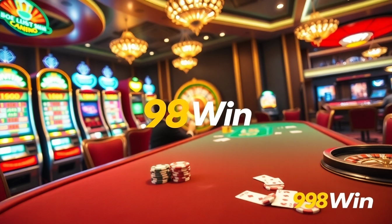 Experience the thrill of poker and roulette at 98Win's luxurious casino.