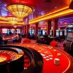 Vin88 players celebrate at a luxurious casino table, capturing excitement and winning moments.