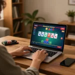 Engaging in online gaming as Link đăng ký Lu88 is explored through a cozy home setup.