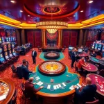 hubet premium casino atmosphere with players engaged in exciting games.