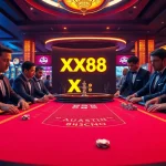 Experience the thrill of winning at XX88 with an exciting poker game scene.