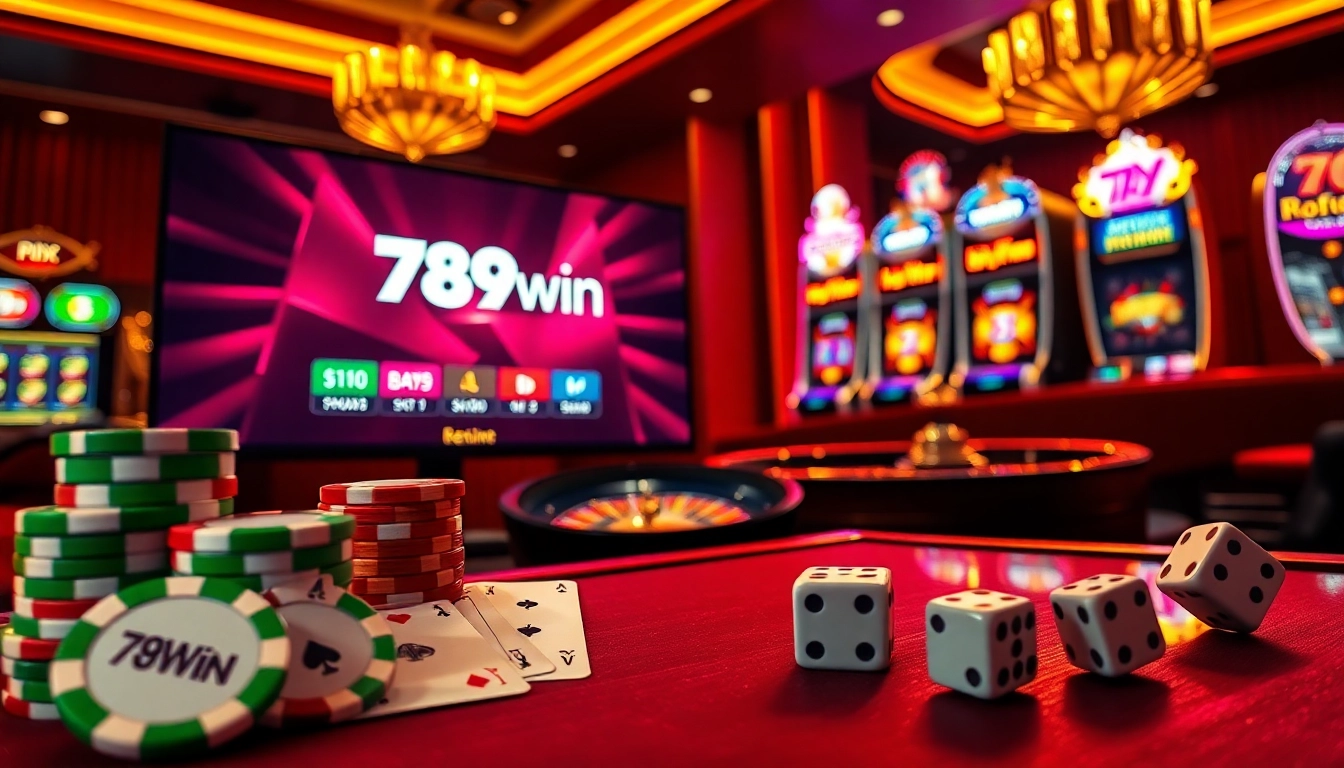 Experience 789Win delivering thrilling roulette spins and skillful poker chip betting action in a premium casino setting
