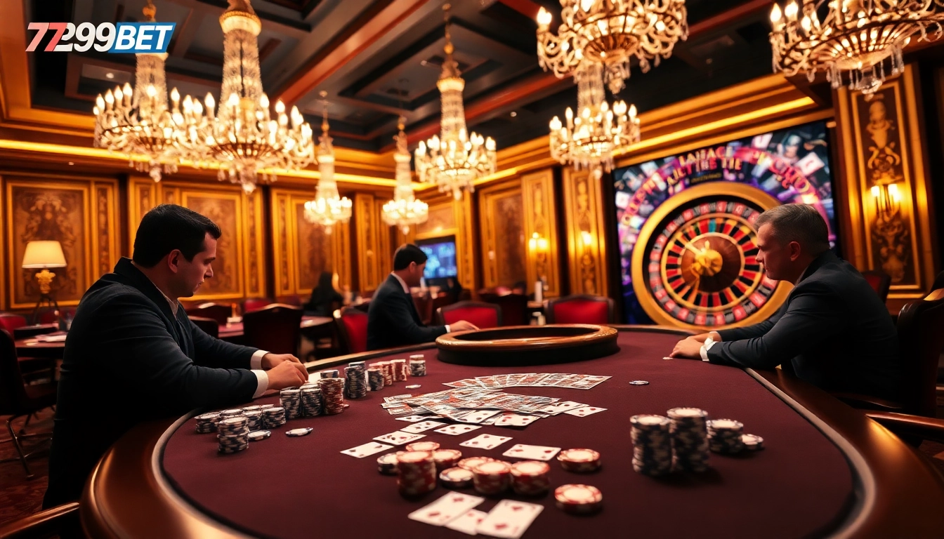 Exciting poker action at 789BET, showcasing an engaging casino environment with high-stakes elements.