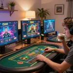 Player engaged in CK444 online gaming setup, showcasing dynamic gameplay with strategic focus and responsible entertainment.