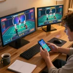 Player enjoying an online game at open888, documenting strategies with excitement.