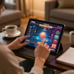 Engaging online gaming experience on trang chủ fun79 with a stylish player in a cozy setting