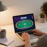Engaged player enjoying a poker game on Hitclub, showcasing interactive online gambling experience