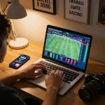 Engaging online sports betting session with 88okwin interface visible on laptop screen
