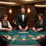 Experience strategic blackjack gameplay at Luck8's elegant live casino