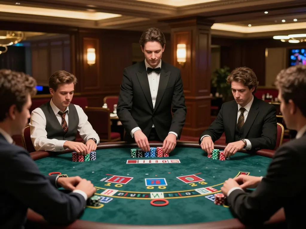 Experience strategic blackjack gameplay at Luck8's elegant live casino