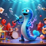 Experience thrilling casino action with QQ88, featuring an electric eel DJ and a vibrant underwater stage.