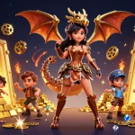 Win big with 789BET at this vibrant casino illustration featuring dazzling treasures and games.