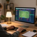 Tylekeo online sports betting in action, highlighting live match data and focused strategy notes.