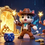 DABET promotions entice players with thrilling adventures in an ultra-detailed casino illustration.