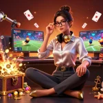 Experience intense cockfighting action with đá gà trực tiếp through an immersive gaming setup scene.