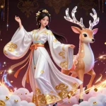 Engage in winning excitement with Go88’s vibrant casino gaming scene featuring an enchanting Asian woman and dynamic game elements.