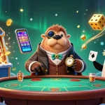 Experience thrilling wins at S8, where a walrus plays poker while surrounded by jackpots and casino excitement.