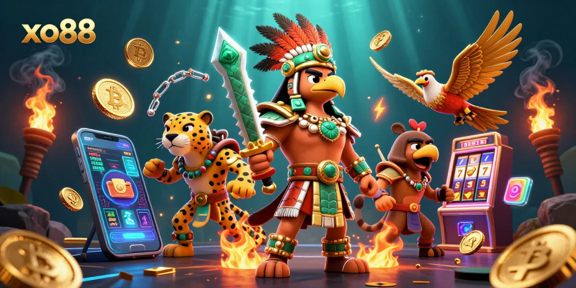 Win big at xo88 with thrilling slot games featuring dynamic Aztec warriors and cryptocurrency elements.