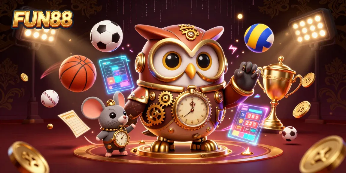Experience FUN88's dynamic gambling universe filled with exciting games and vibrant casino elements.